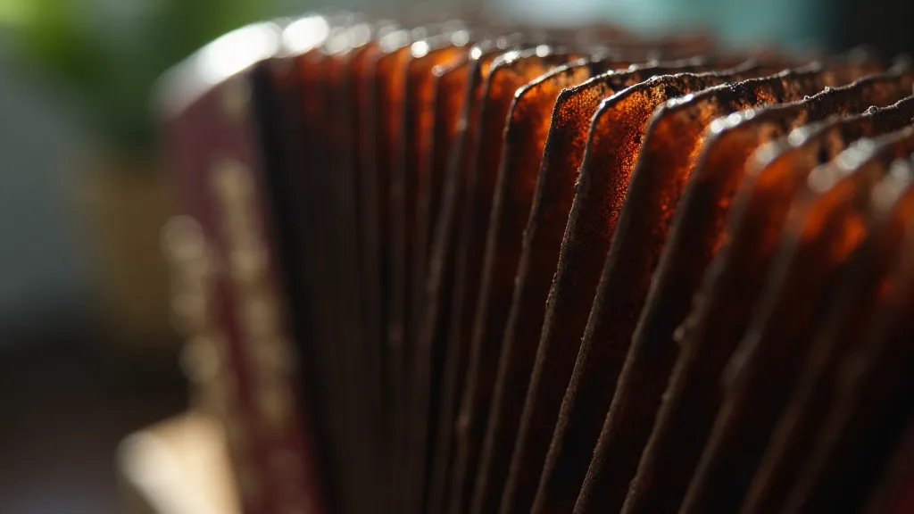 Close-up of accordion bellows