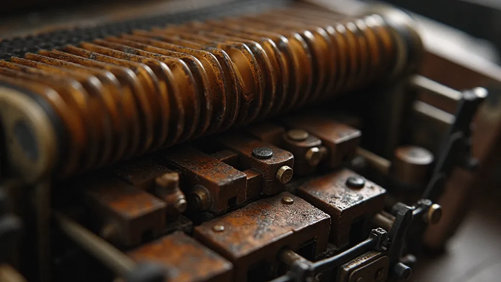 Disassembled vintage accordion