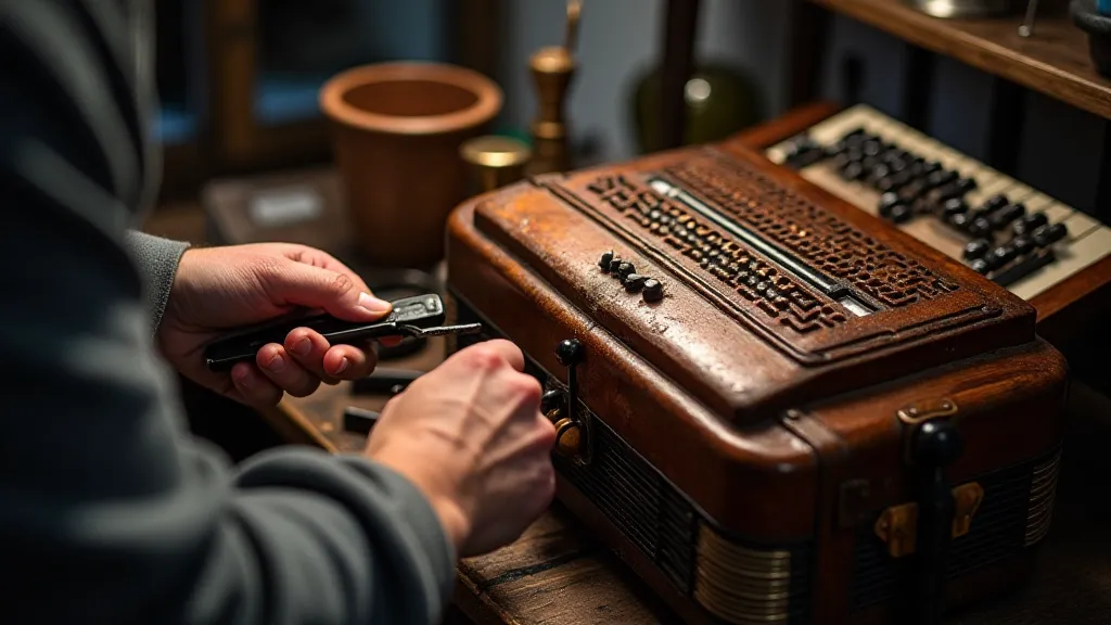 Accordion repair in progress