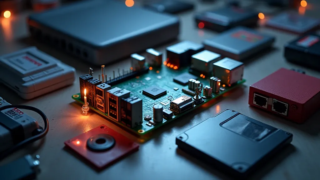 Raspberry Pi with retro game cartridges